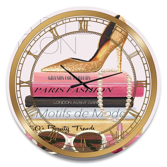 Designart 'Paris Glamourous Gold Style Iii Glam Wall Clock